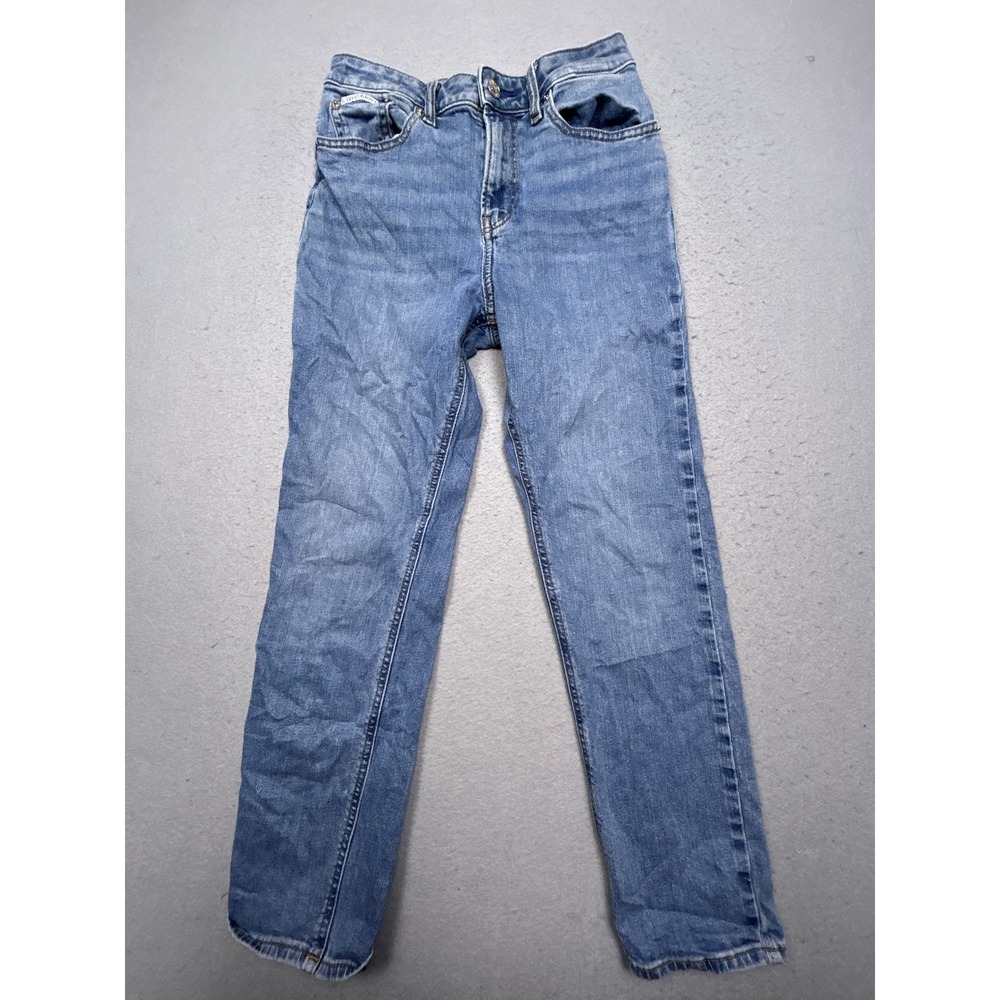 Calvin Klein High Rise Slim Denim Light Wash Blue W26 Womens